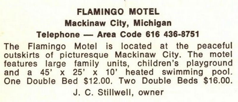 Flamingo Motel - Vintage Post Card
